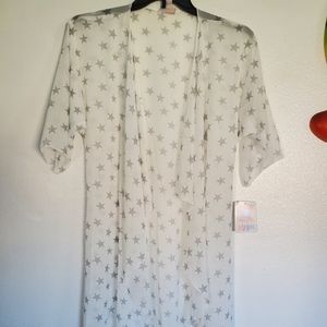 Ladies lularoe cardigan with stars